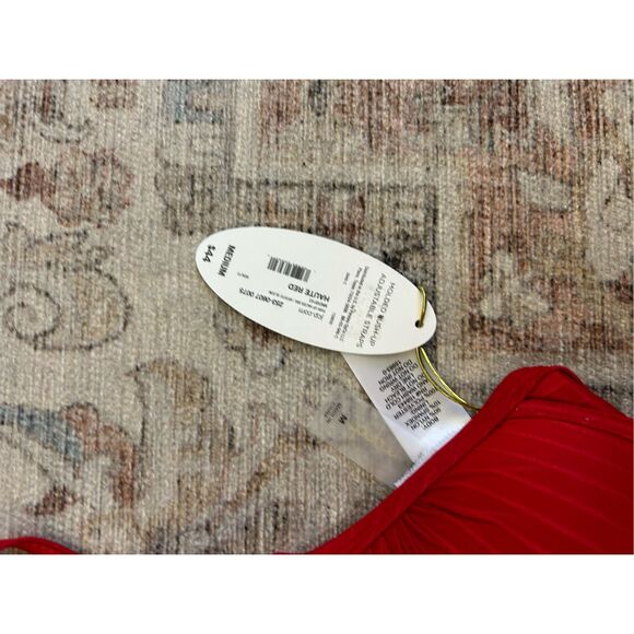 Mynah NWT Haute Red Bikini Top Swimsuit, Sz Medium, MSRP $44 - Picture 2 of 4